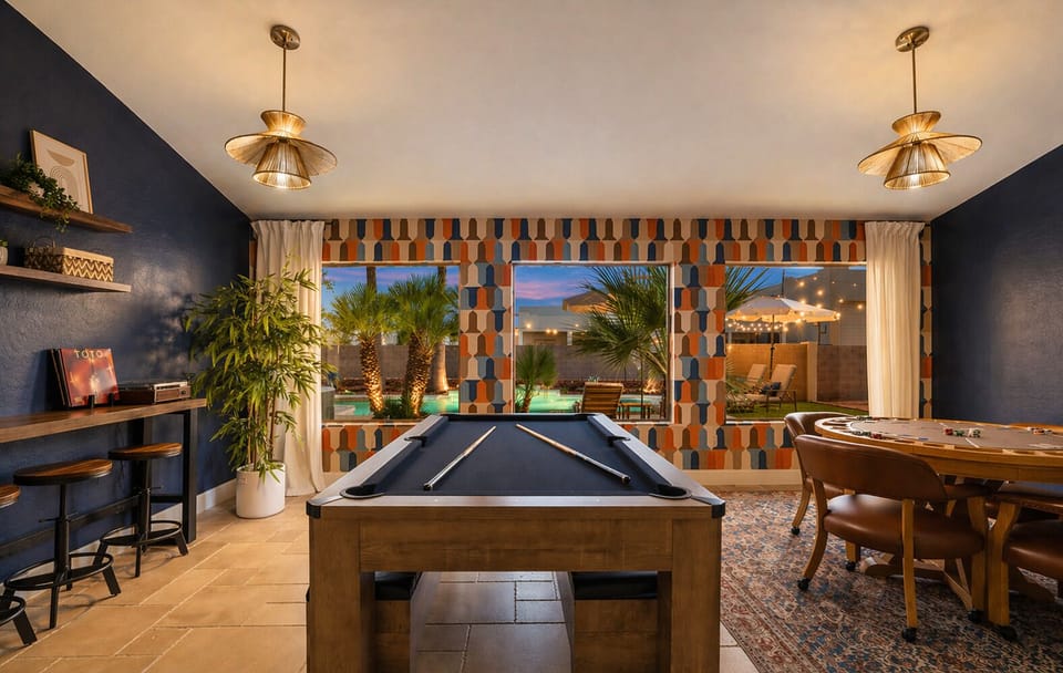 One of two game spaces—perfect for pool, cards, and a laid-back night in