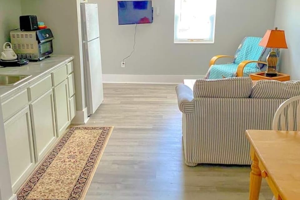 Living room/kitchenette/dining area