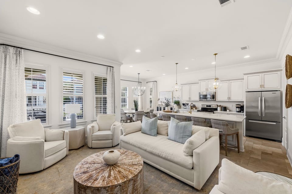 Open Concept Living, Kitchen and Dining Areas