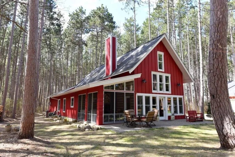 Red Cabin in the Pines
