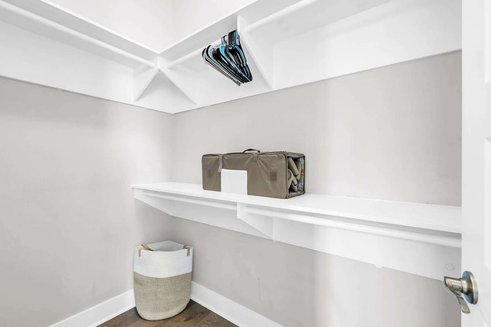 Master features a walk-in closet