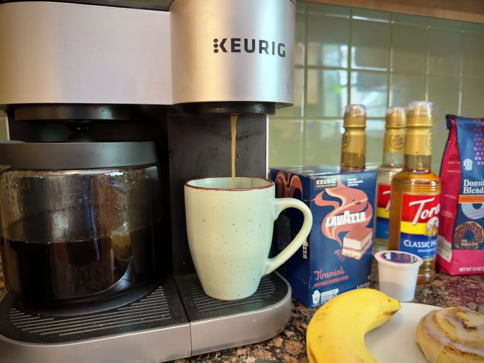A Full Coffee Bar Will Help You Keep Moving During Your Stay.