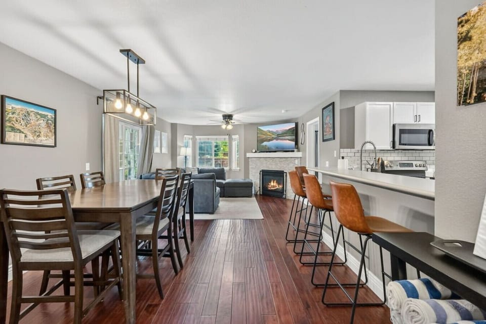 Dining room with additional bar seating