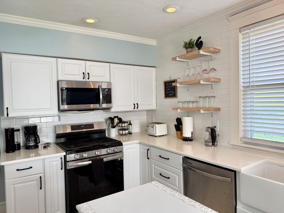     Fully equipped kitchen with modern appliances