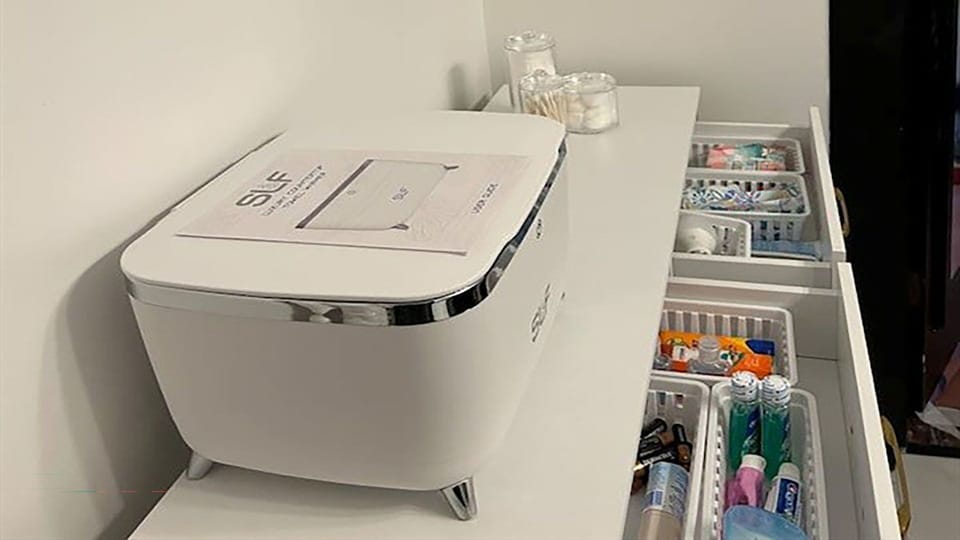 Wrap yourself in a warm bath towel fresh from the towel warmer... oh, and in case you forget something... we have you covered!