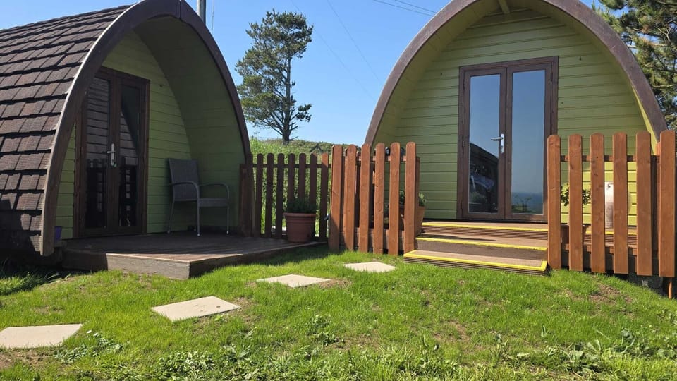 The Lookout Pod to the right and Zen pod on the left