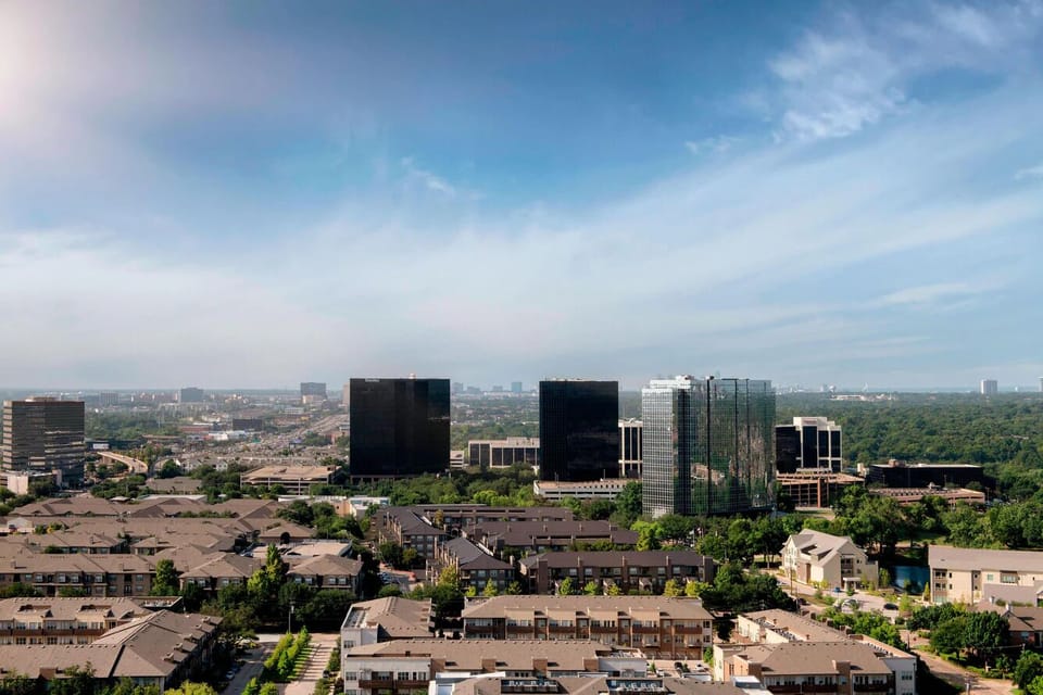 Take in sweeping city views that set the scene beautifully.