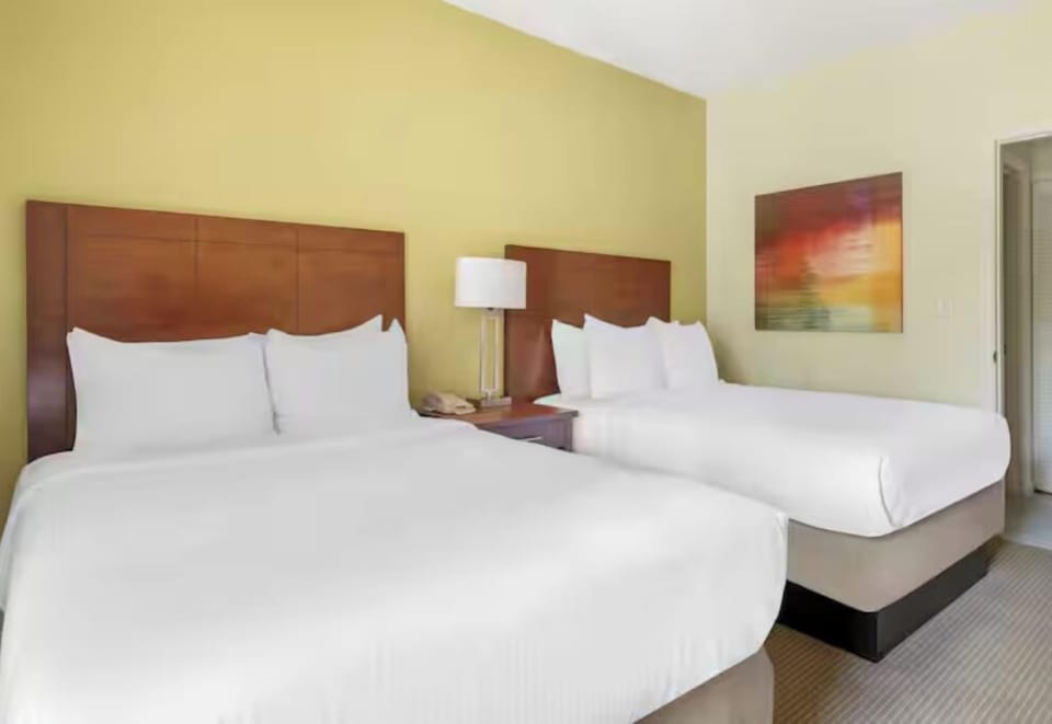 Settle in comfortably with two plush beds for everyone.