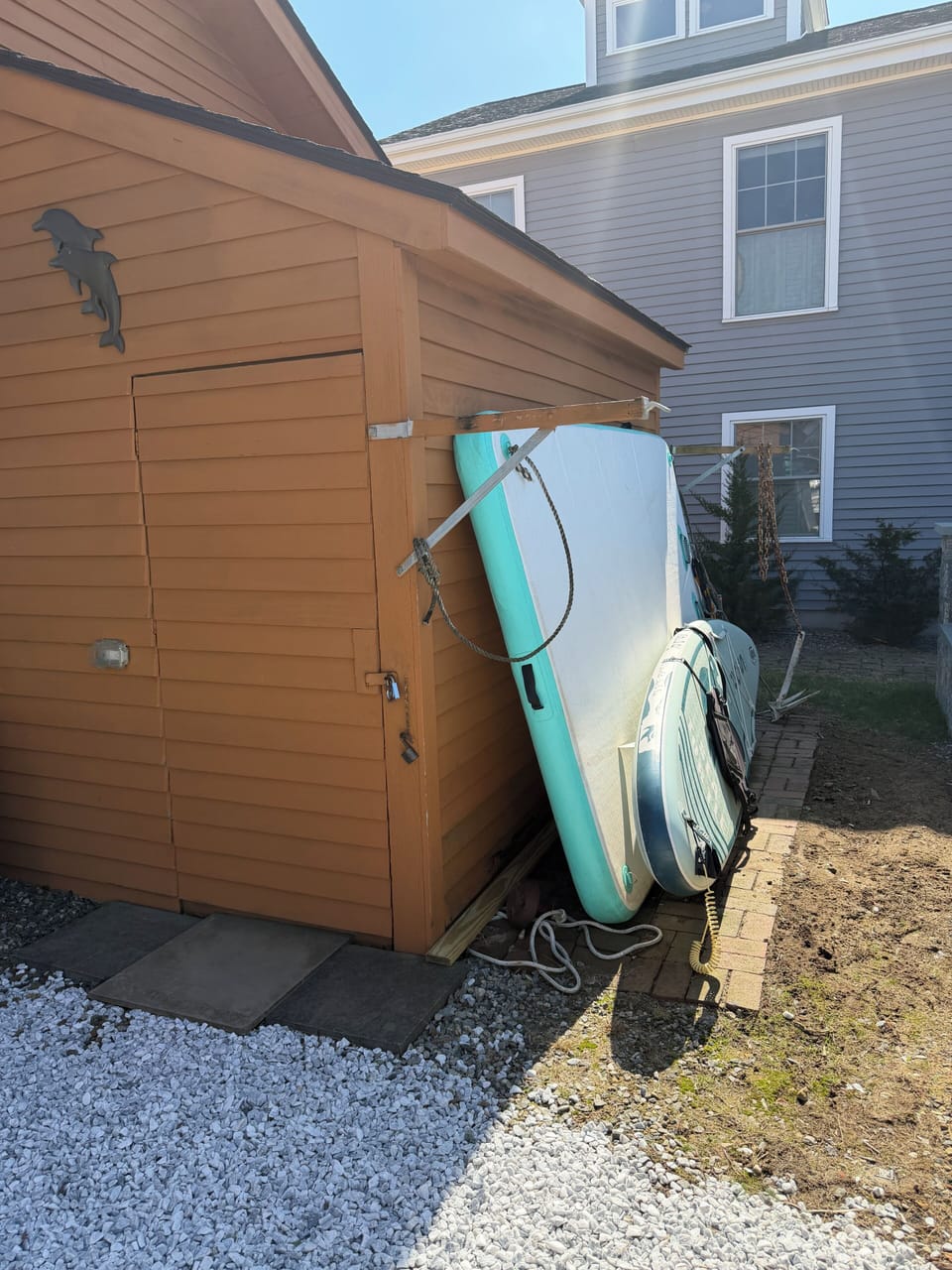 Shed with access to beach gear
