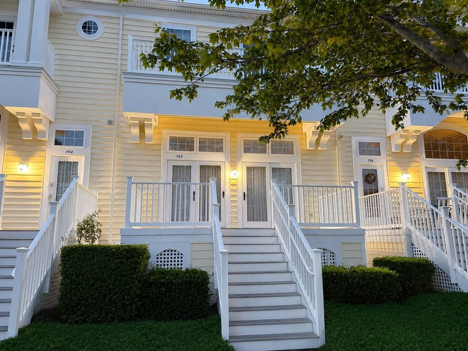 Condo deck pictured without furniture