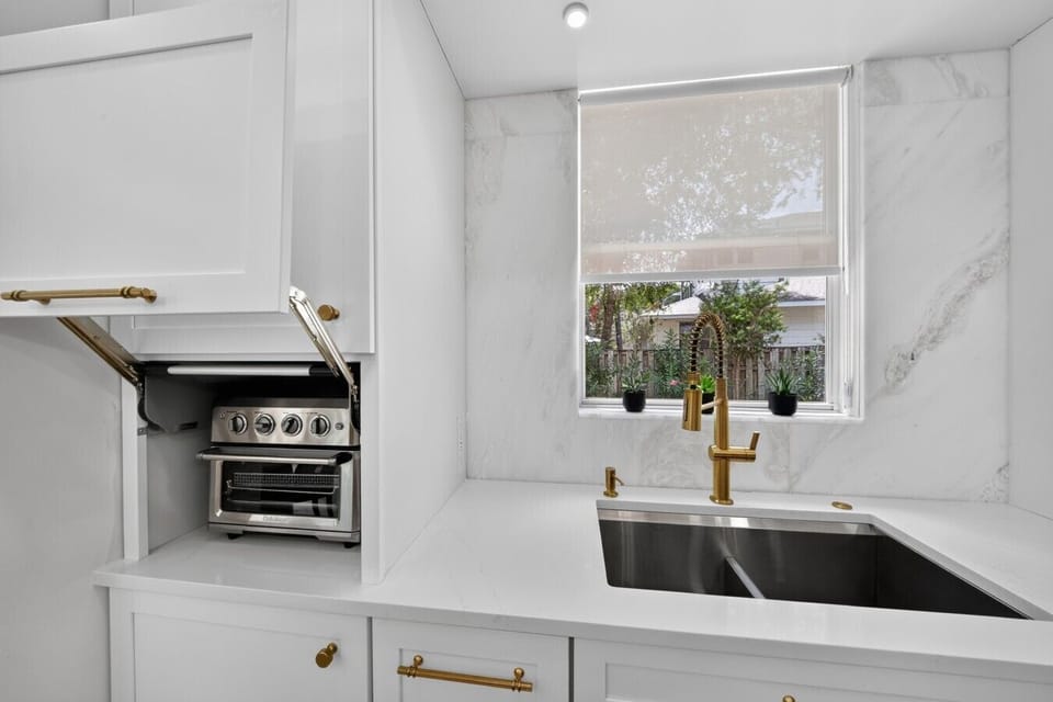 Bright Kitchen Sink Area with Garden Views