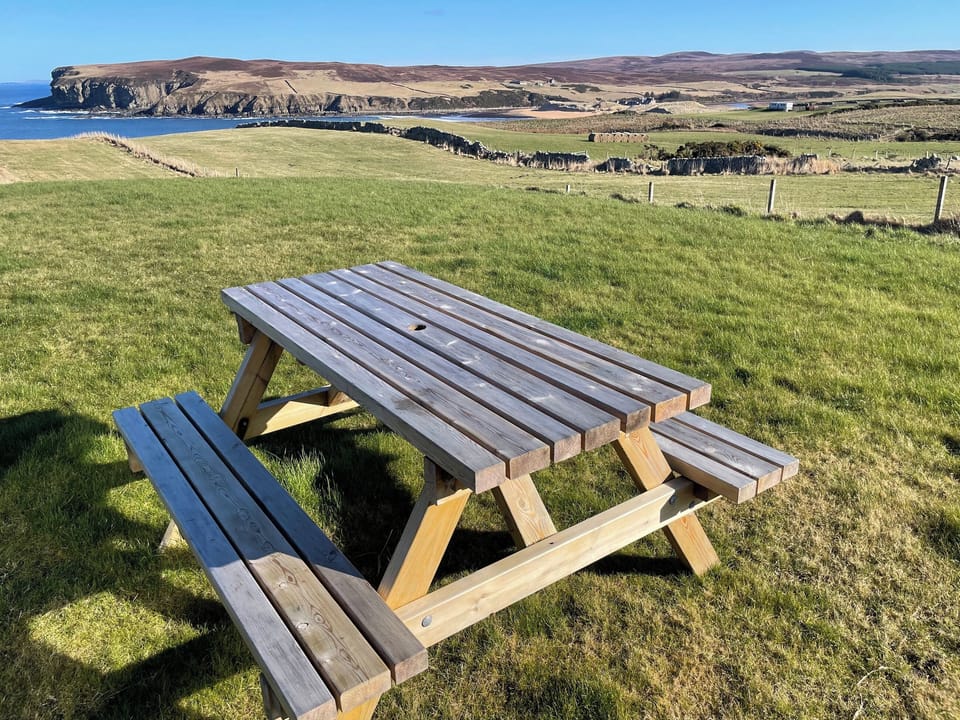 The house and private garden boasts views of Melvich Beach, Orkney and Bighouse Head | Croft 105, Melvich