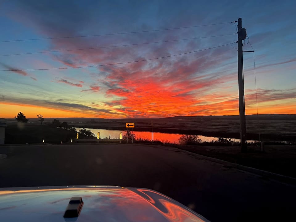 Sunset at the overlook 1 min from the house