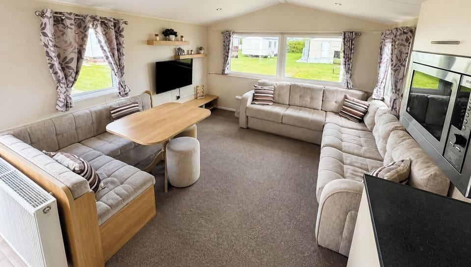 living room with pull out double bed
