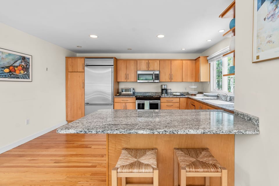 Kitchen and island