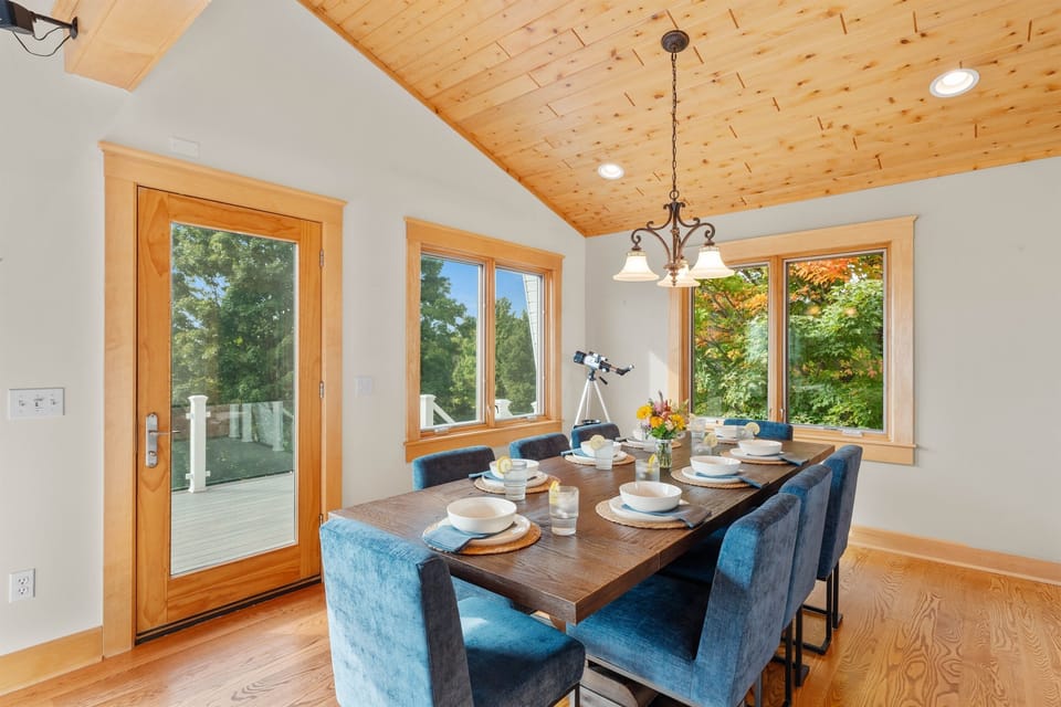 Enjoy dinner among friends and family after a day of adventure in Northern Michigan. Then, check out the northern skies with the telescope to find your favorite constellation or the Milky Way.