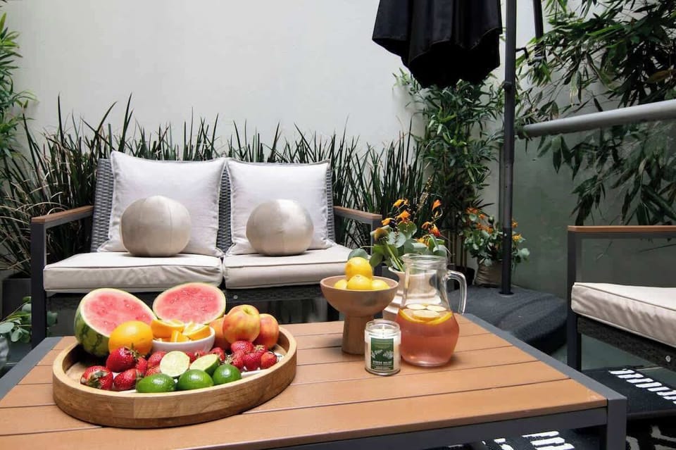 Escape to our serene terrace, a hidden gem where you can unwind and soak up the tranquility. Whether you bask in the sunshine or admire the captivating views under the starry sky, is the ideal retreat for relaxation and creating unforgettable moments