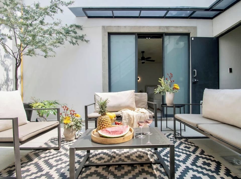 Start your day with breakfast al fresco, fresh fruit, and your favorite coffee while enjoying one of the home's most charming and unexpected spaces.