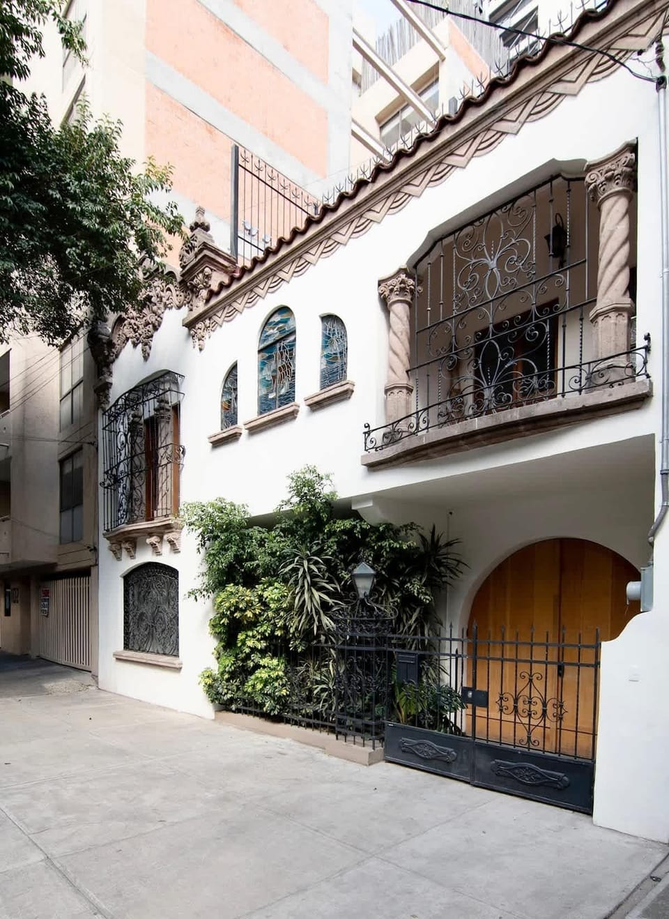 A stunning exterior showcasing classic architecture and unique design details, located in the heart of Condesa, one of the most vibrant and sought-after neighborhoods in the city.