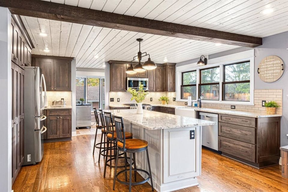 Spacious layout makes cooking and entertaining easy.