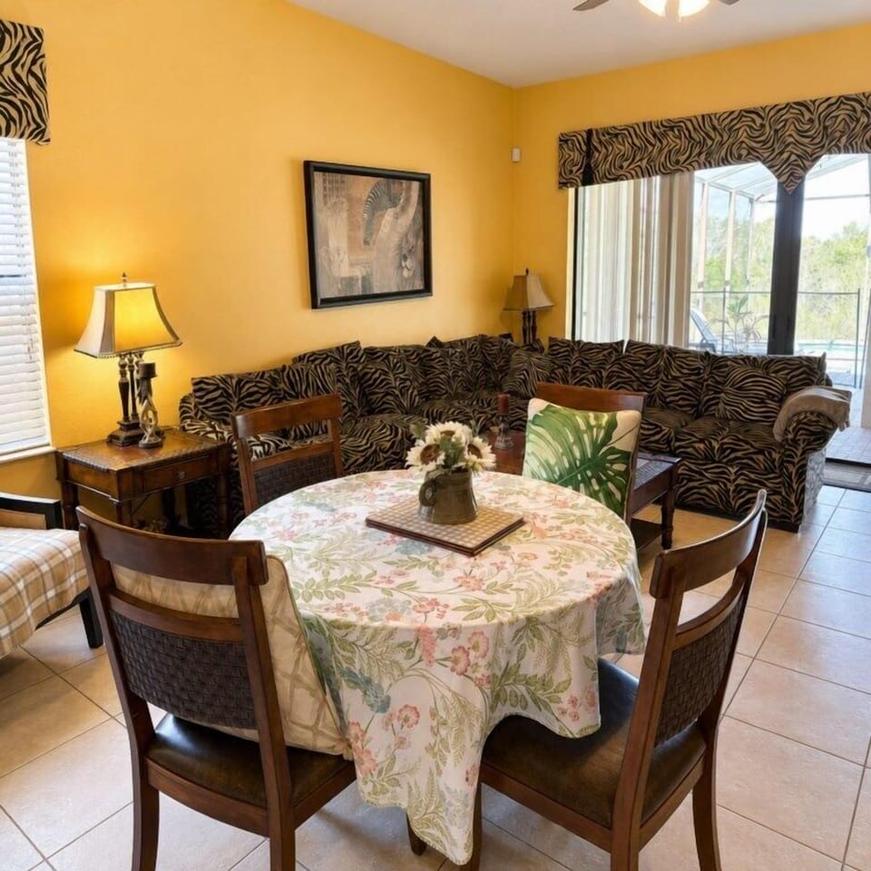 Dining room area to host with friends