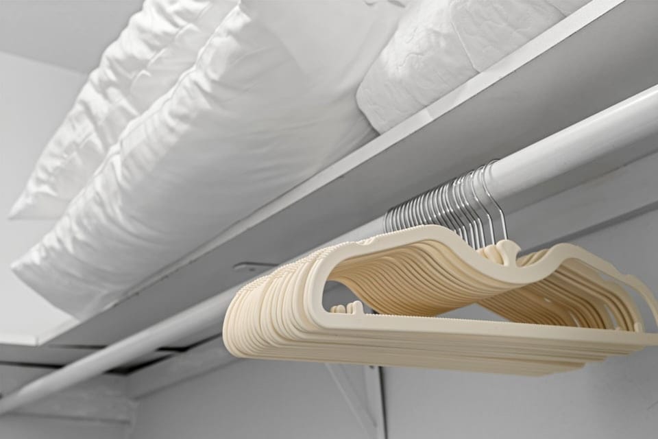 Dedicated storage space with extra linens and hangers to keep your stay organized and easy.