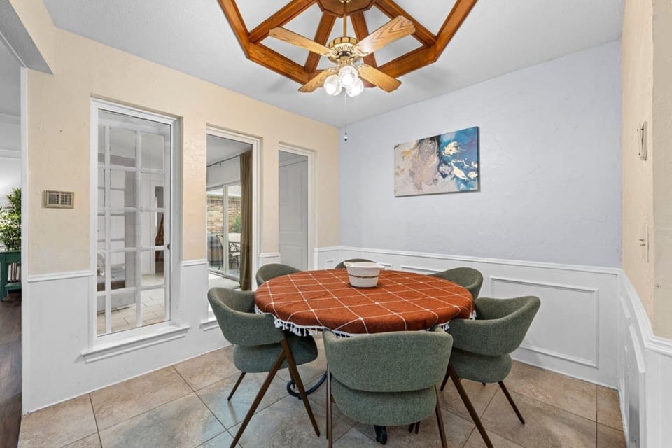 A cozy dining nook perfect for slow mornings or relaxed evenings at home.