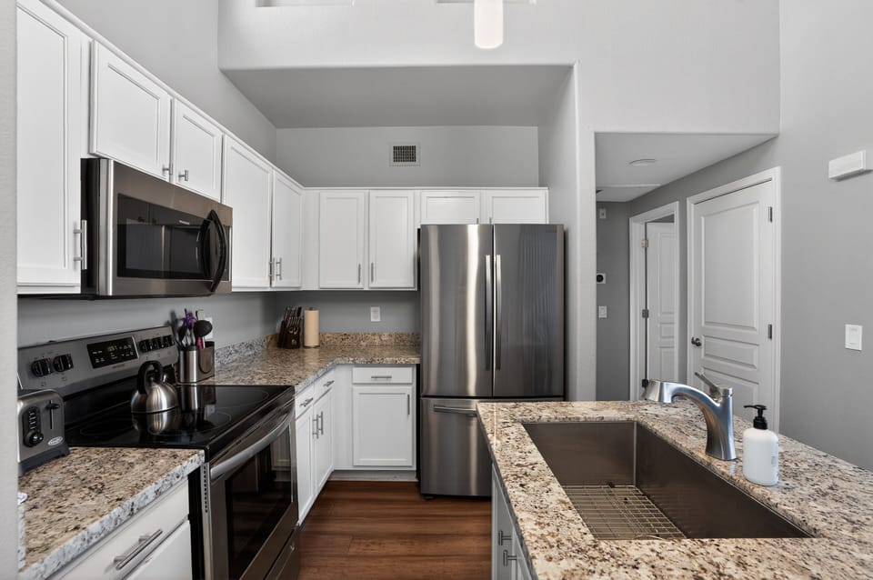 Indoors, Kitchen, Sink, Appliance, Microwave
