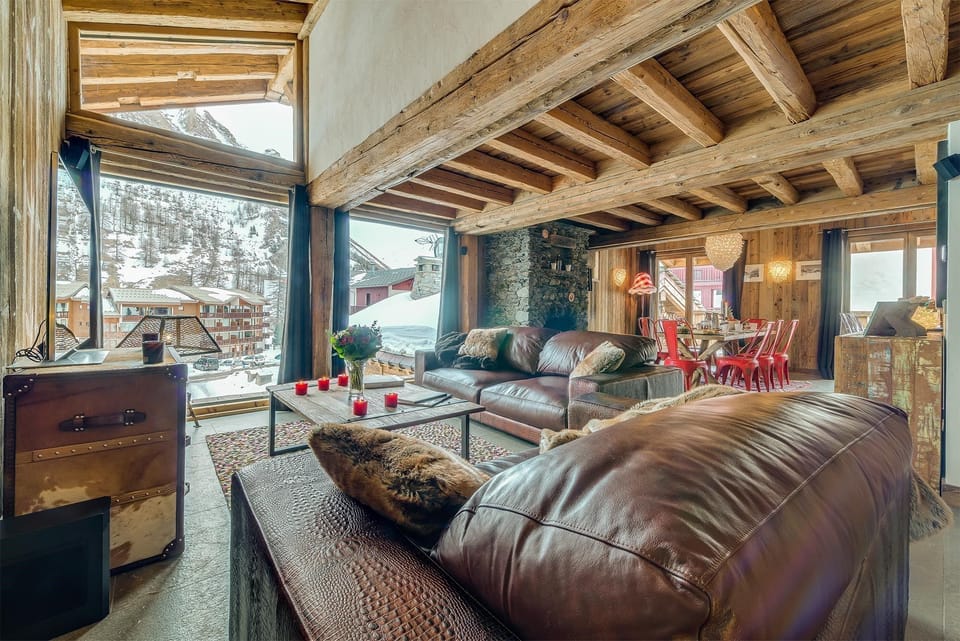Relax in the spacious living area.