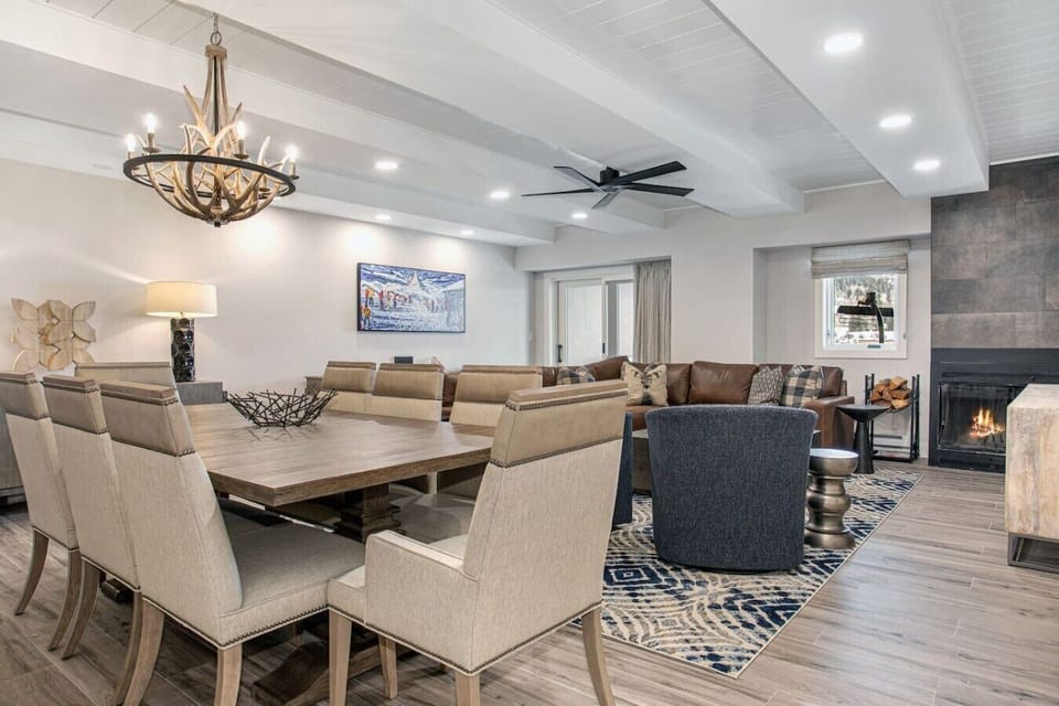 Open concept living and dining space
