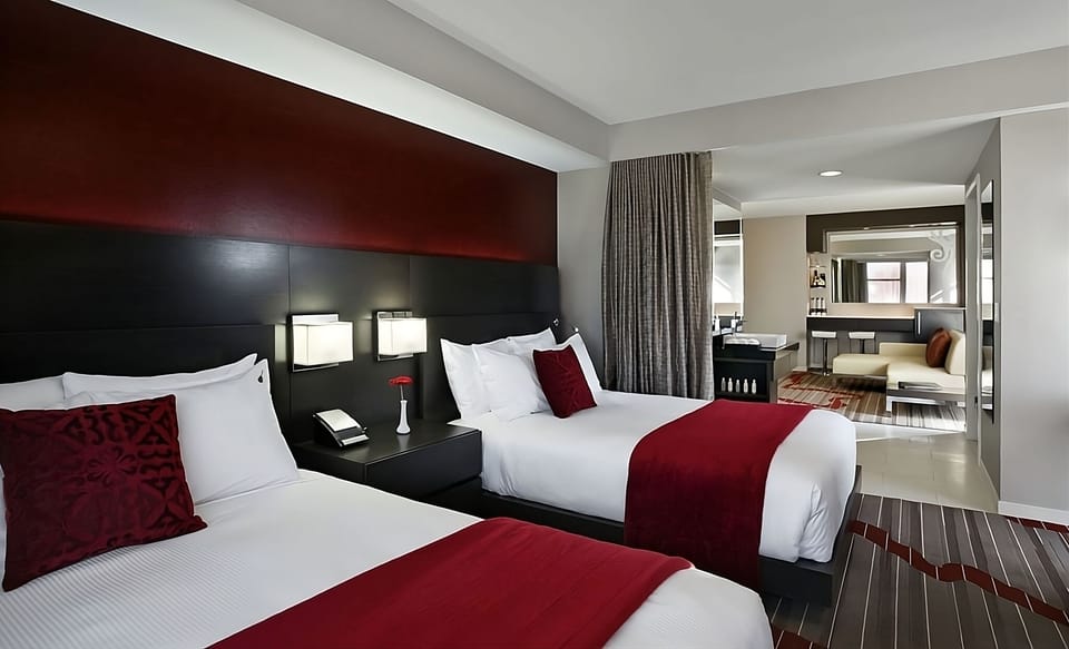 Settle into double beds and enjoy a spacious suite vibe.