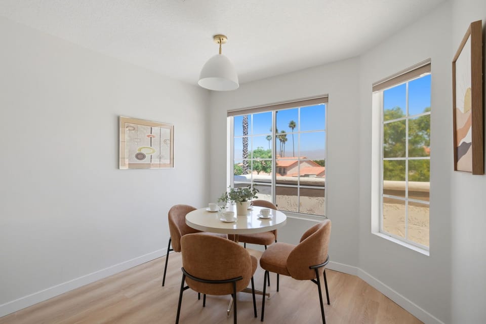 Four seater kitchen dinette for coffee in the mornings
