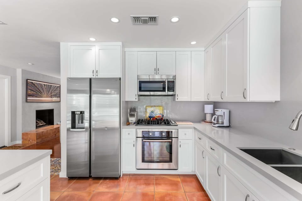 Stainless steel appliances.