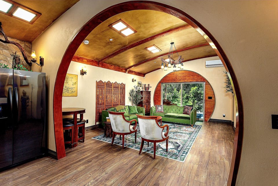 The Haven Hole, a story book,  fairy-tale, whimsical earth-berm retreat on River