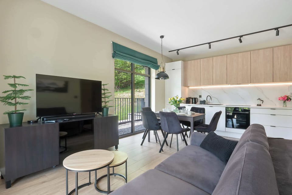 You can relax on the sofa, which can be turned into a double bed.