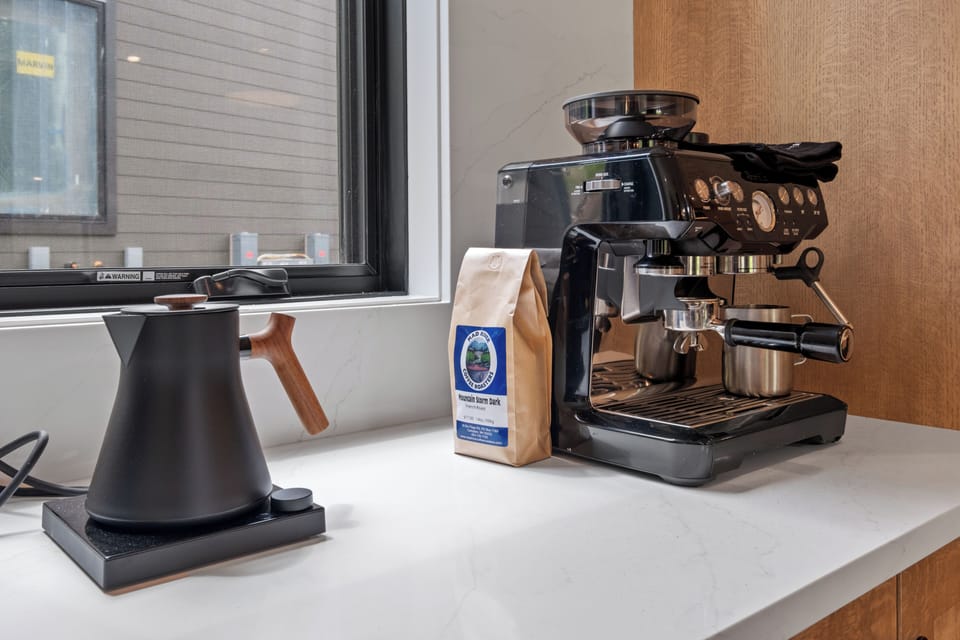 Coffee bar with premium brewing essentials for every morning.
