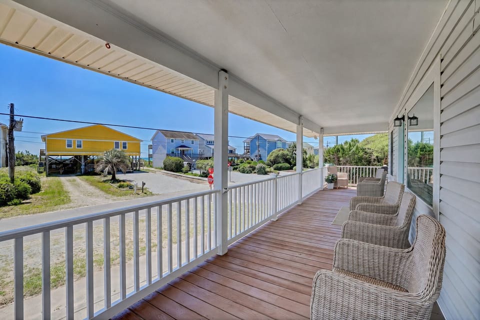 Relax on the covered porch