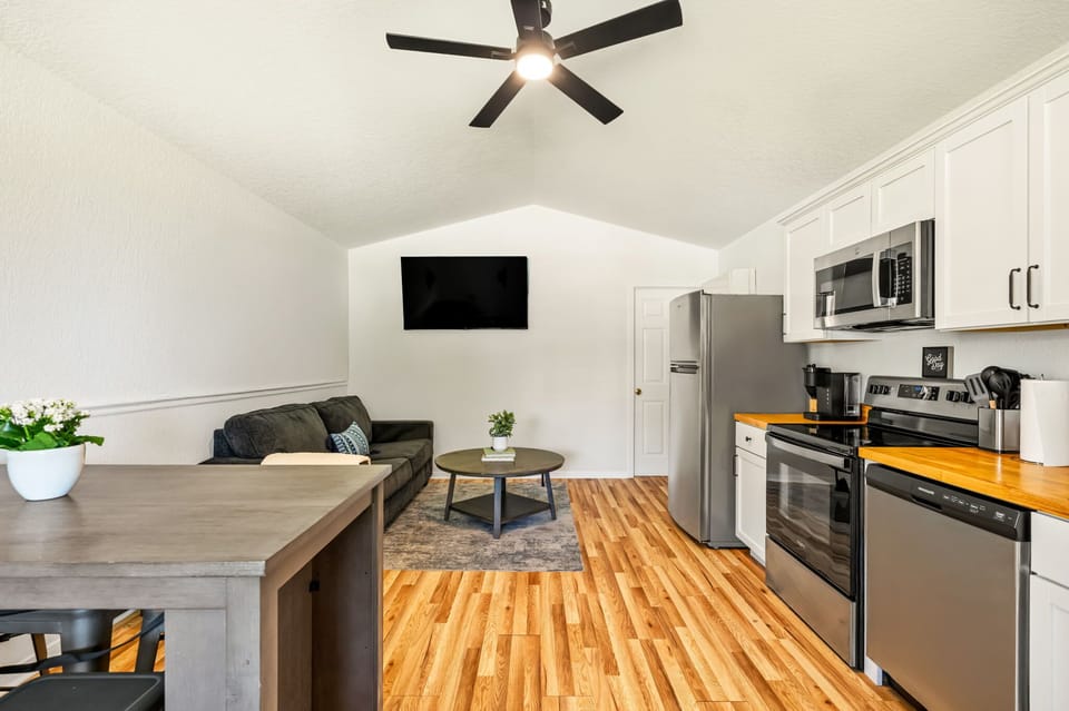 Kitchen and living area