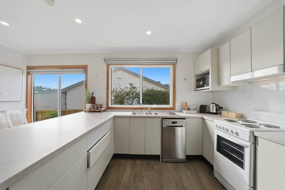 Fully equipped kitchen with modern appliances