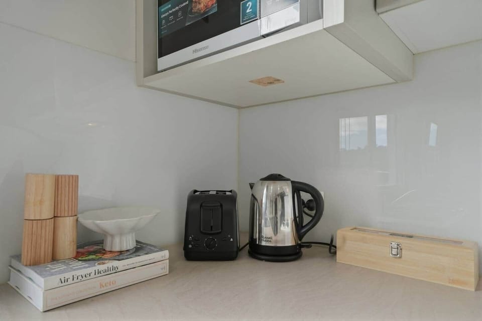 Fully equipped kitchen with modern appliances