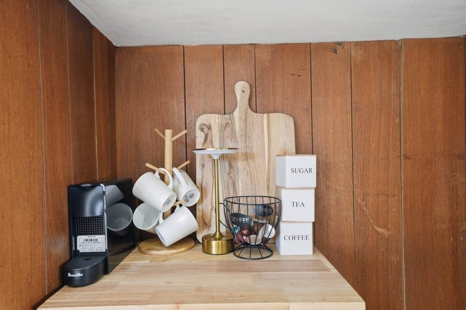 Fully equipped kitchen with modern appliances