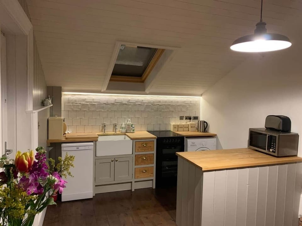 Cosy kitchen diner at night