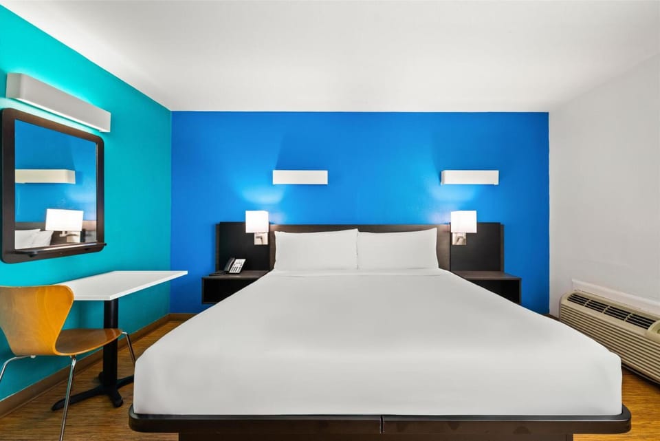 Bedroom. Interior and views may vary based on location and availability