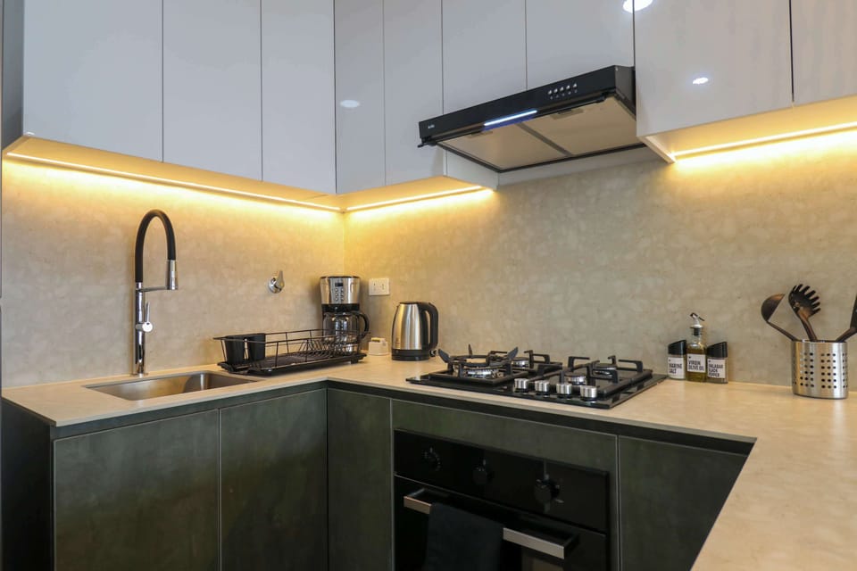 A comfortable and well-equipped kitchen