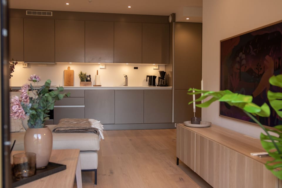 The kitchen is fully equipped with all amenities