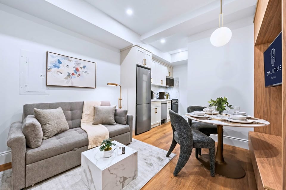 Comfortable living space with a sofa bed for additional sleeping options.