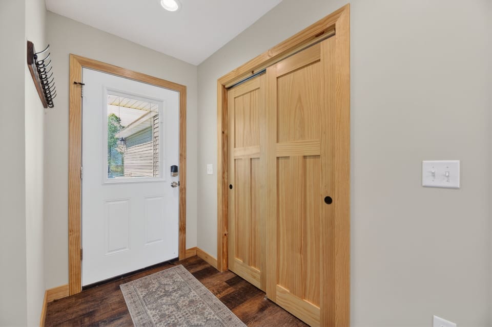 Indoors, Floor, Flooring, Hardwood, Door