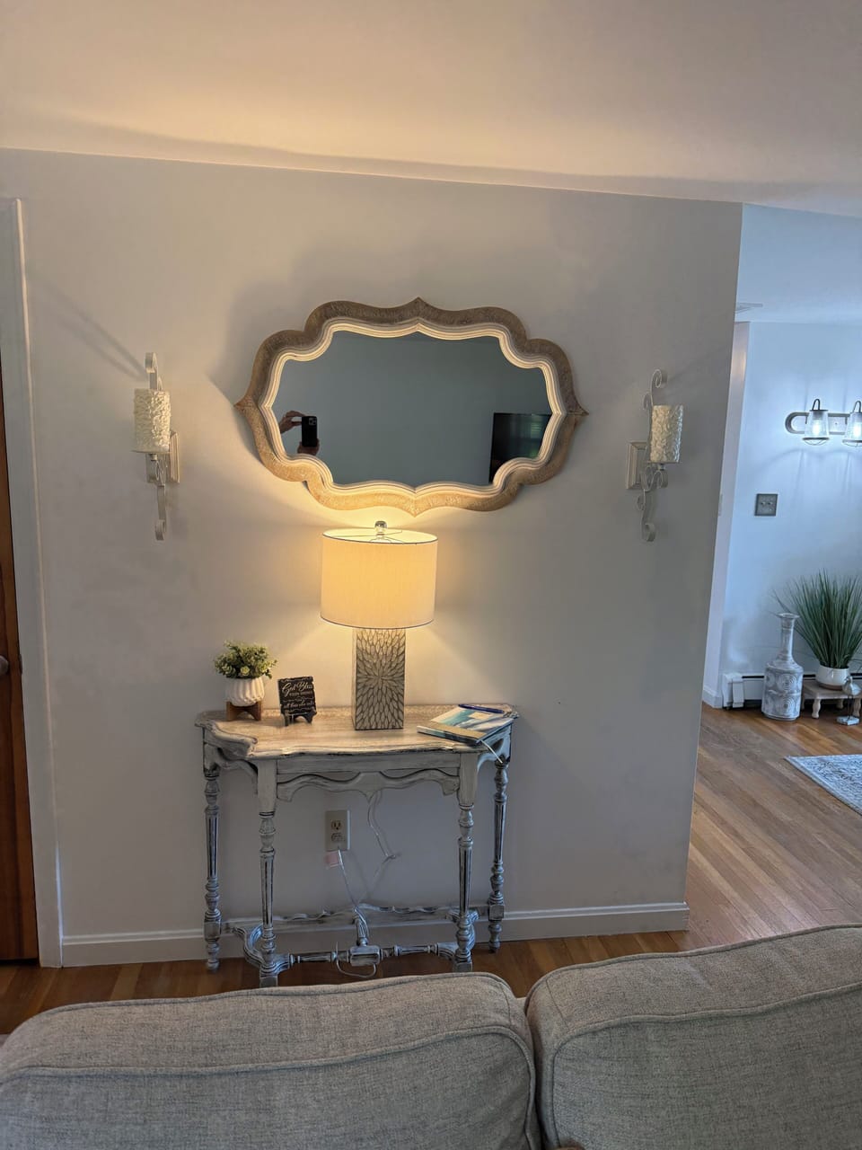 Relax in your elegantly appointed living space, where a cozy seating area invites you to unwind after a day of exploring. The tasteful décor creates an inviting atmosphere for memorable moments.