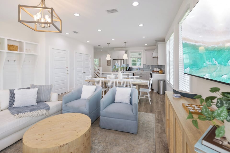 Relax in this bright, airy living space.
