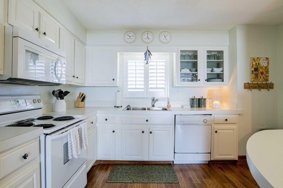 Bright, airy kitchen with classic charm and modern comforts